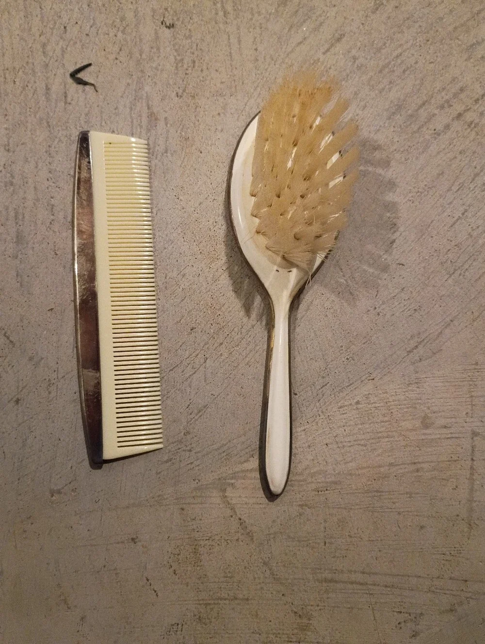 Vintage Child's Brush + Comb Set